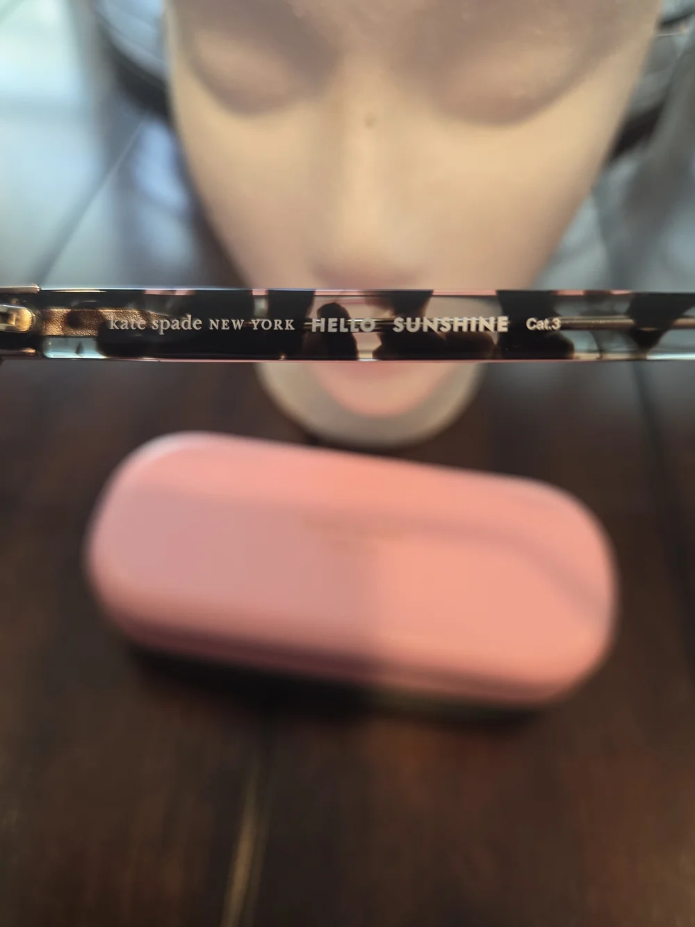 Kate Spade Women's Tortoiseshell Cat-Eye Sunglasses with Pink Case